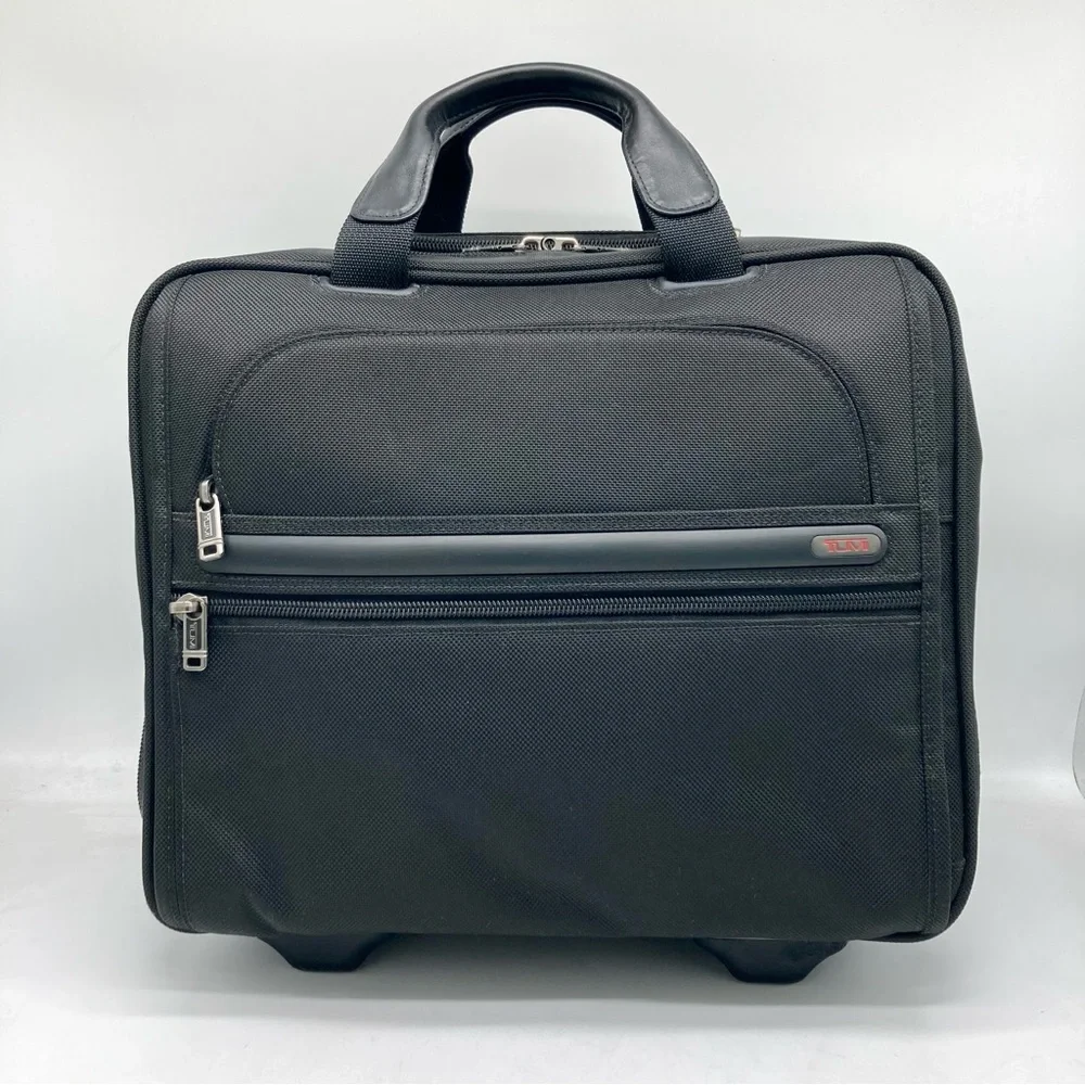 Tumi Black Rolling Carry-On Briefcase
